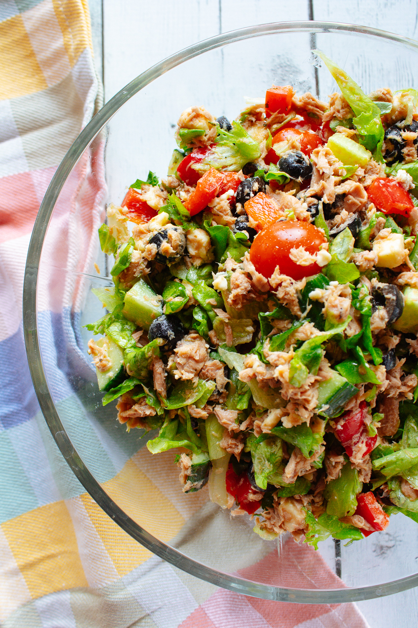 Mediterranean Tuna Feta Salad