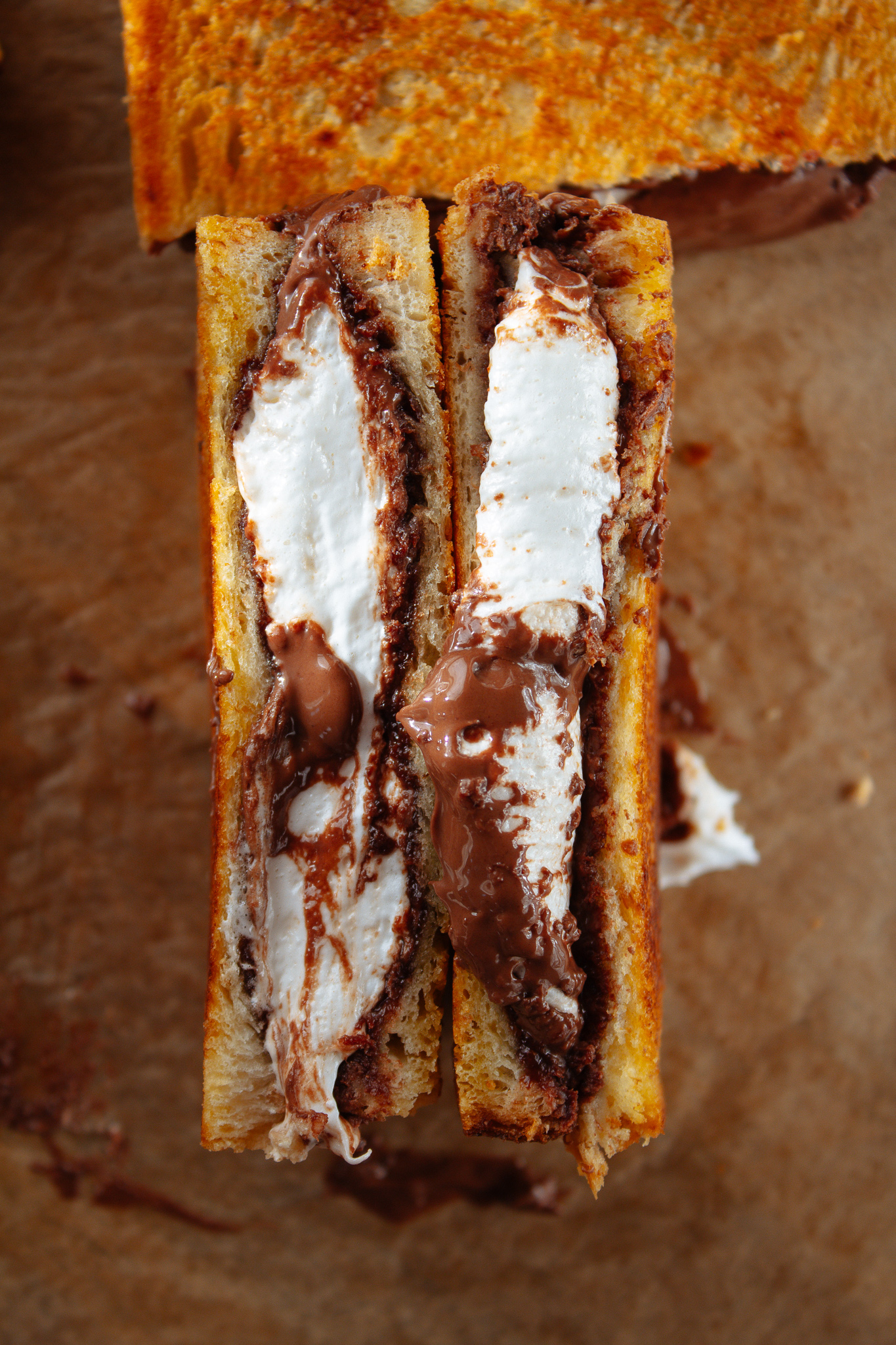 Grilled Nutella Marshmallow Sandwich