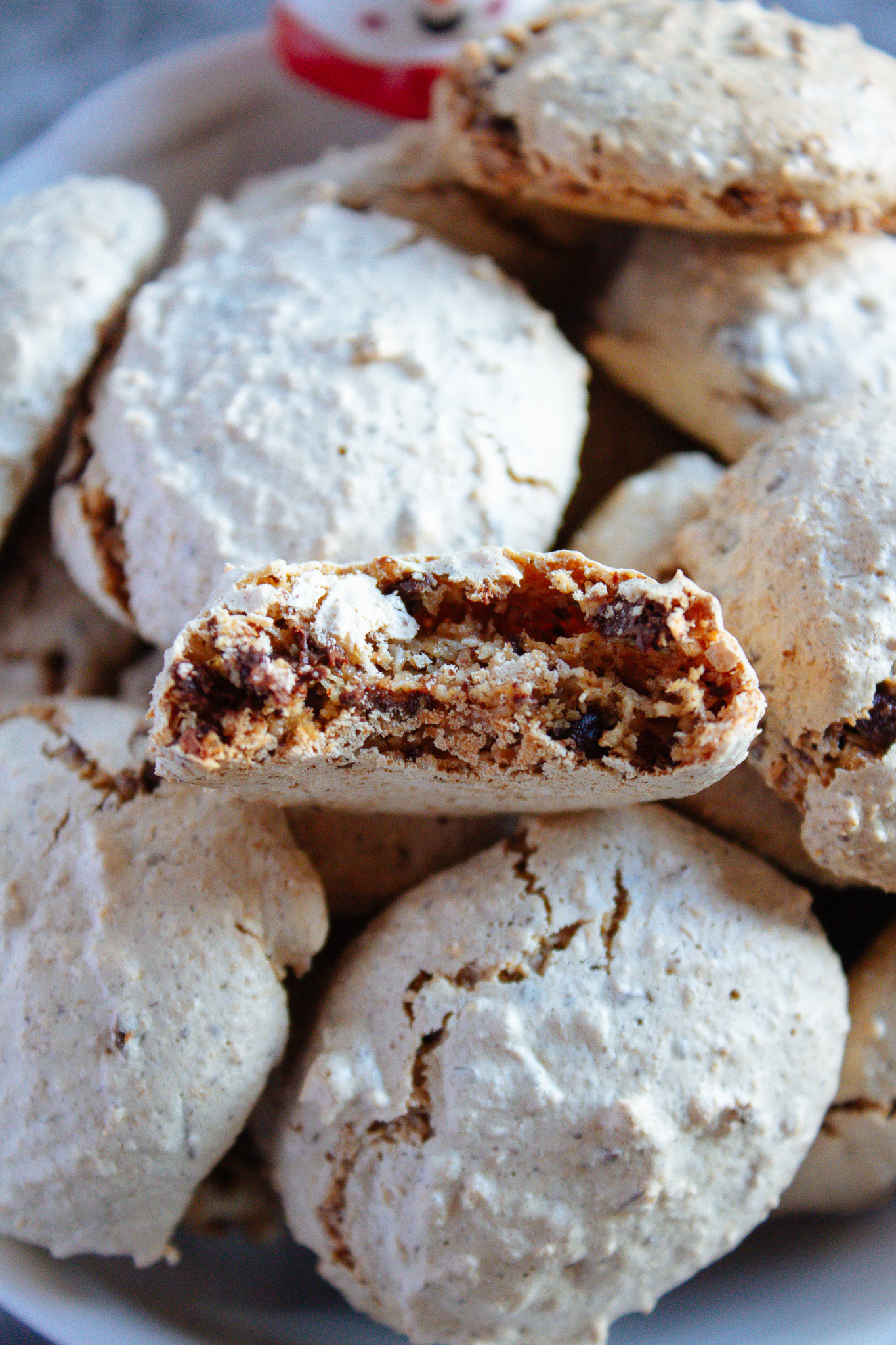 Soft Chocolate Coconut Meringue Cookies