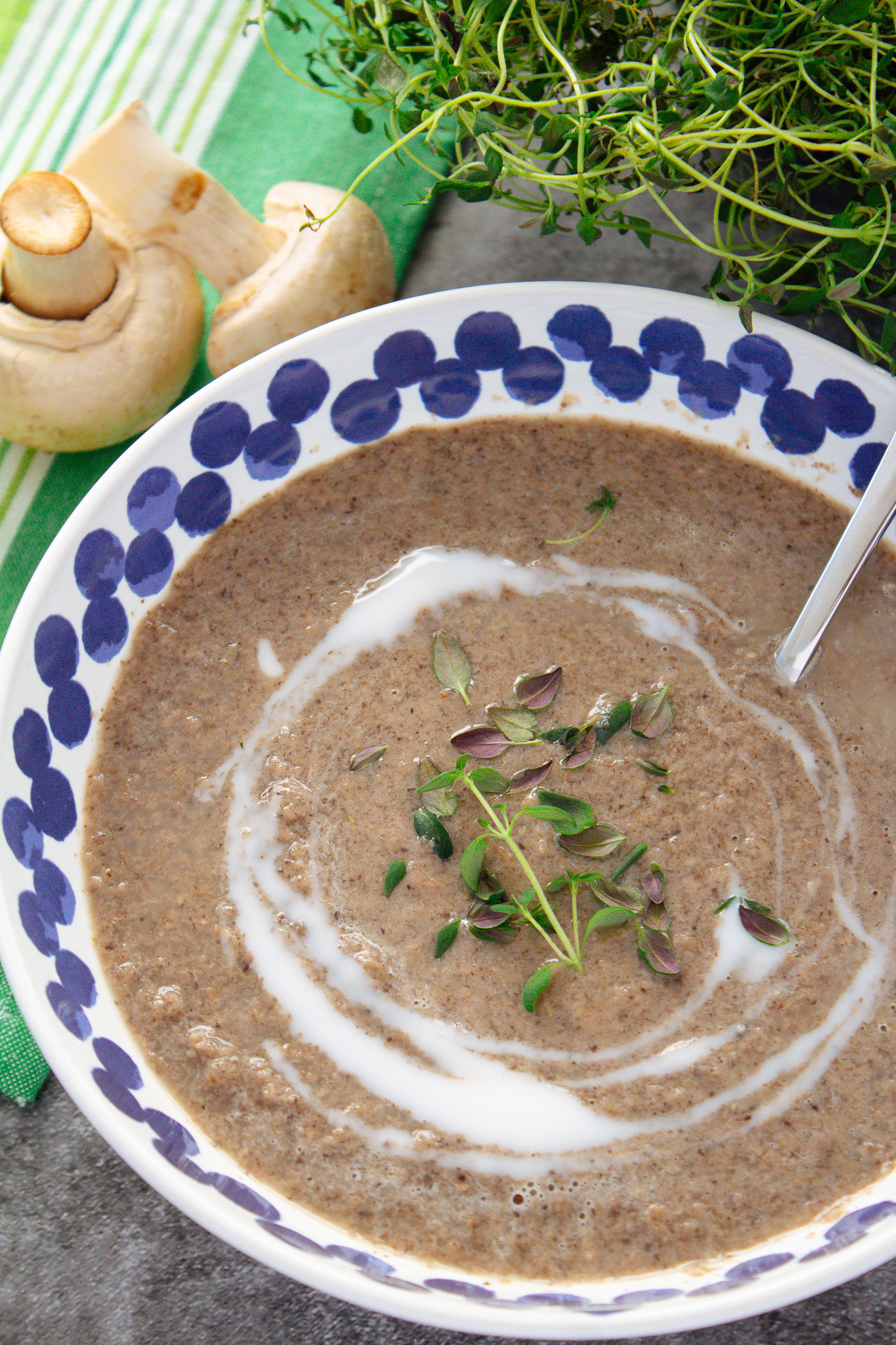 Healthy Garlic Mushroom Soup