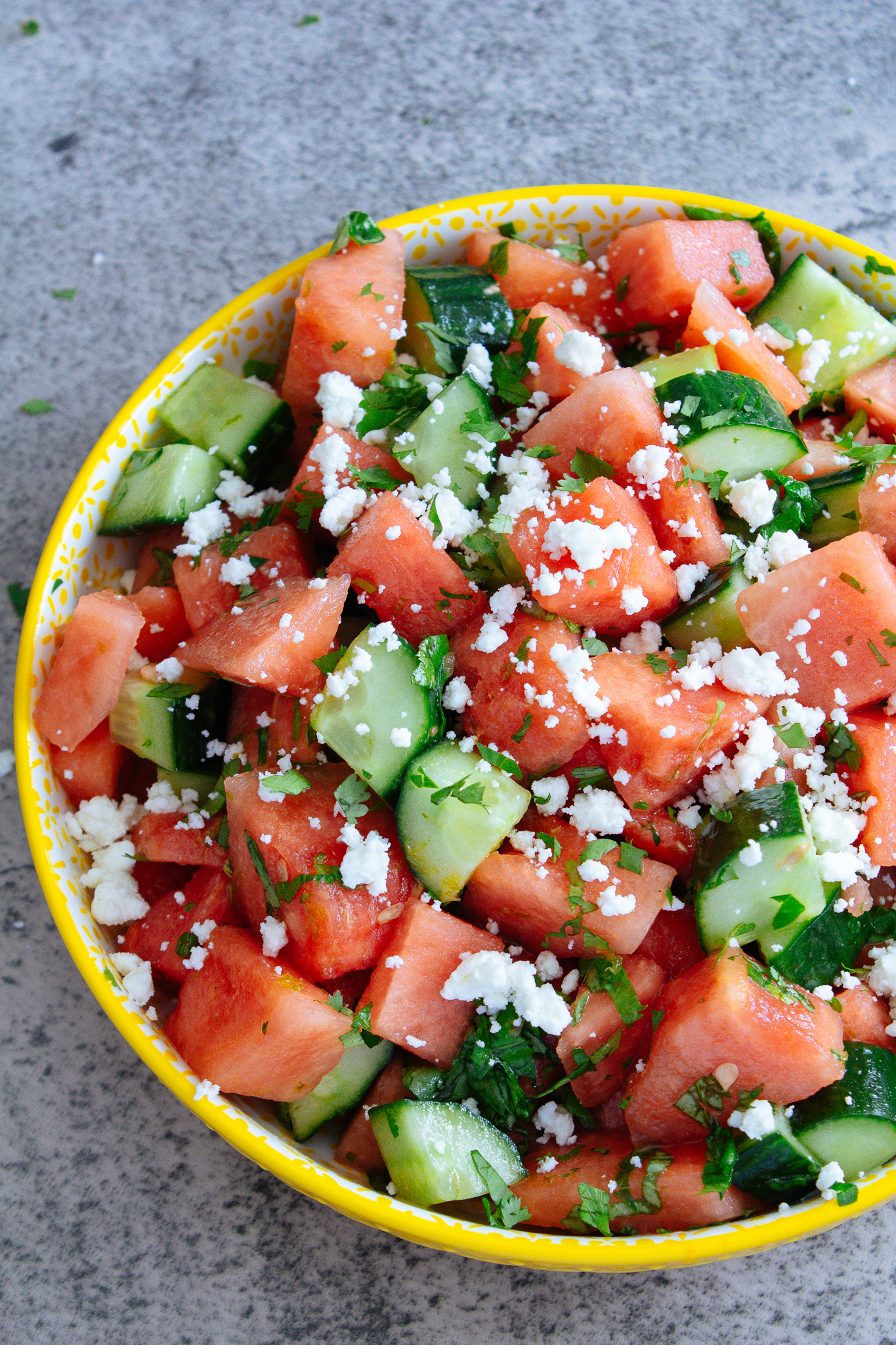 Easy Watermelon Cucumber Salad