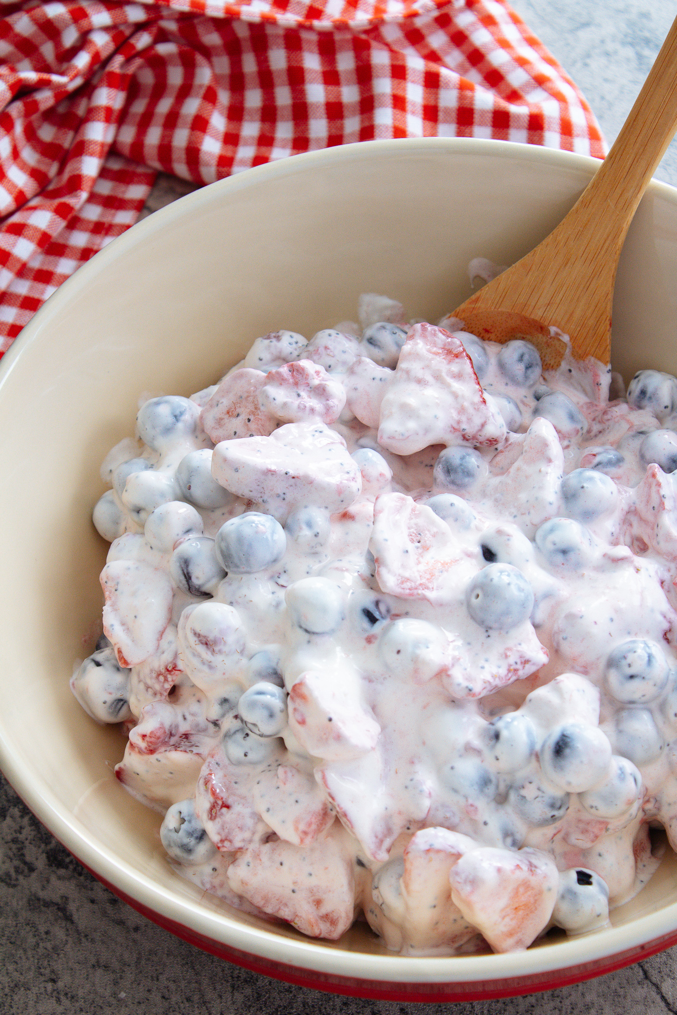 Creamy Berry Fruit Salad