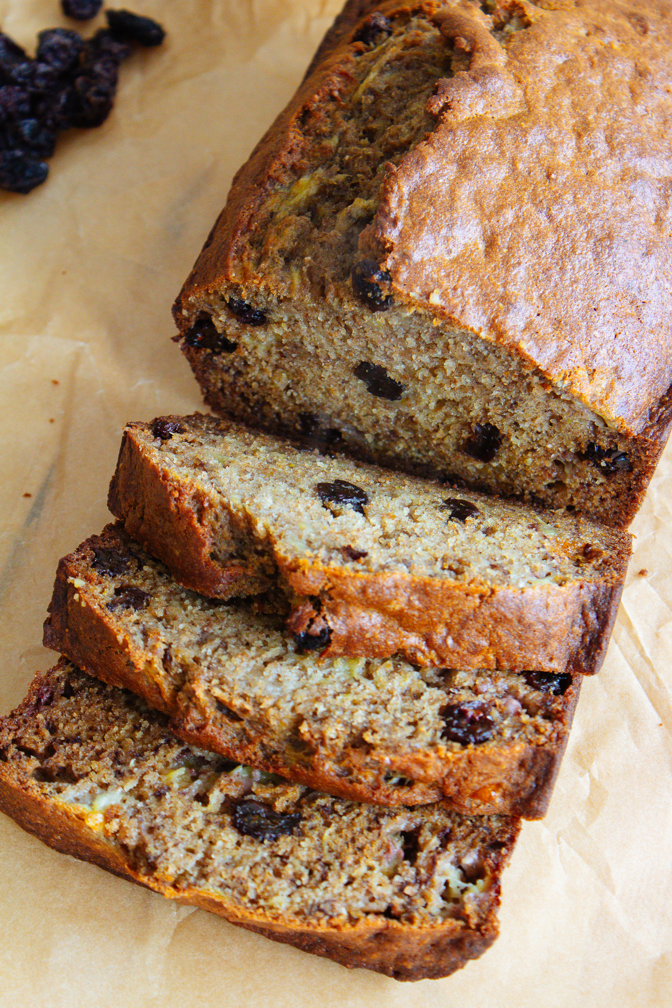 Healthy Cinnamon Raisin Banana Bread