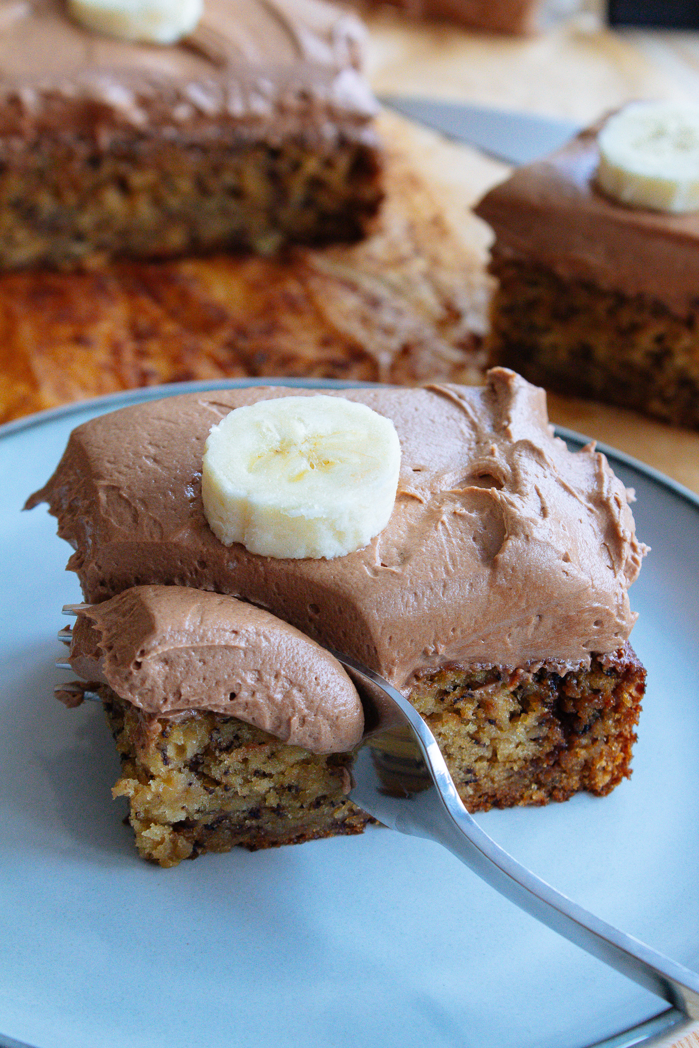 Chocolate Frosted Banana Cake