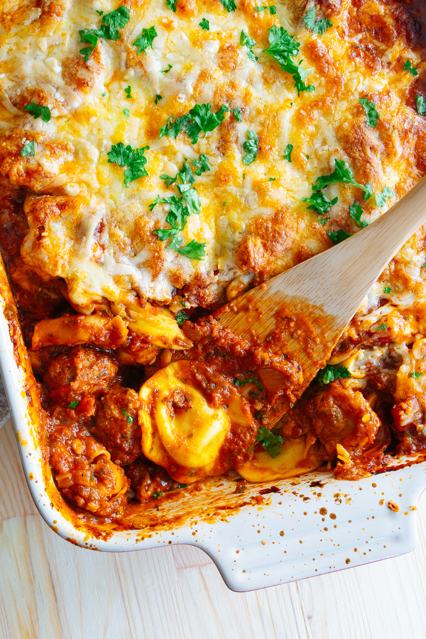 Italian Meatball & Filled Pasta Bake